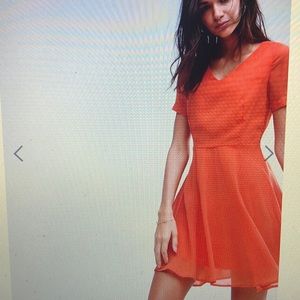 Orange skater dress